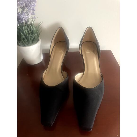 Stuart Weitzman Black D'orsay Slip On Pumps Sz 8 - Picture 14 of 15